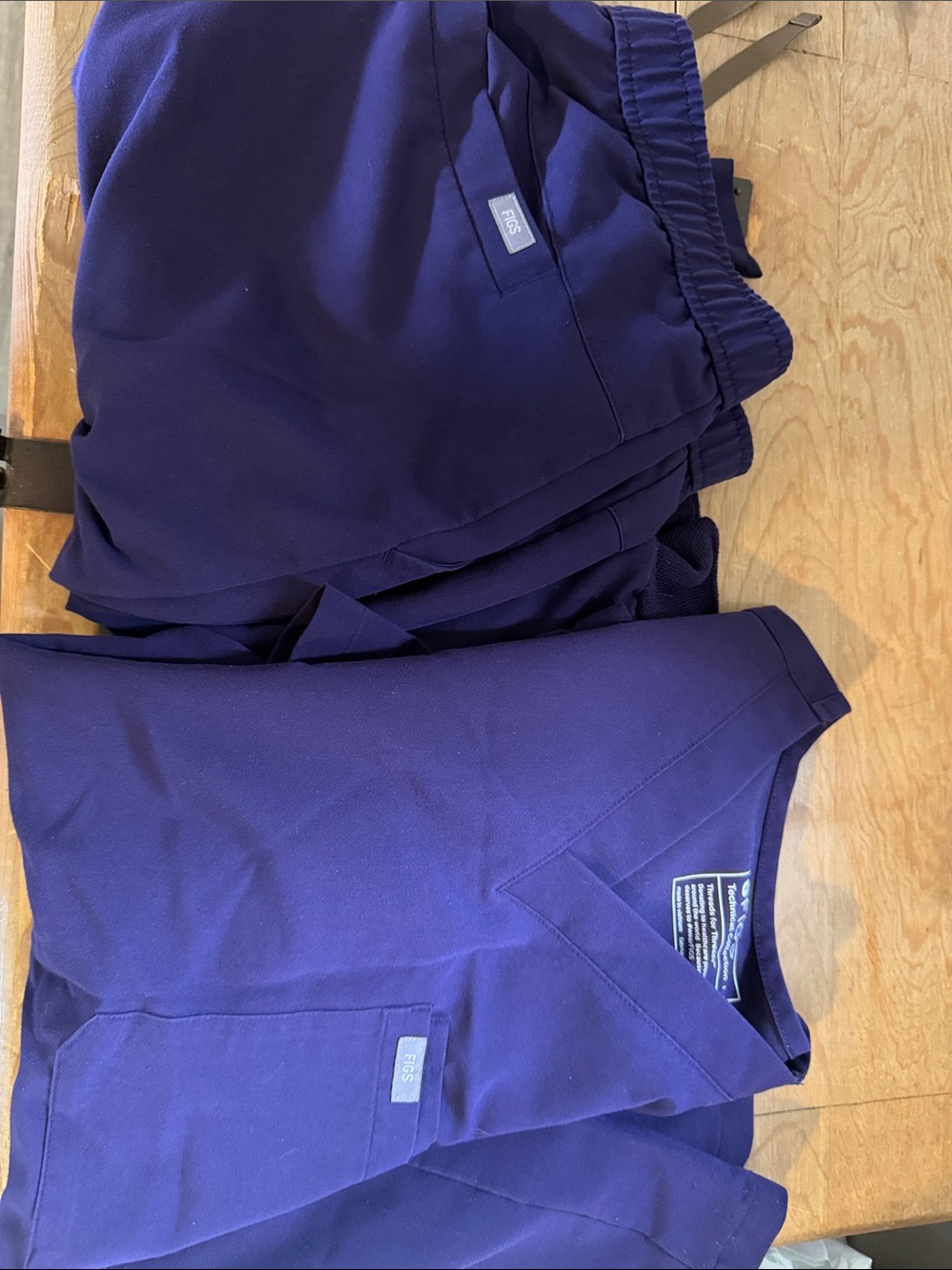 Purple figs  Scrub Set - Solid Purple Top & Pants